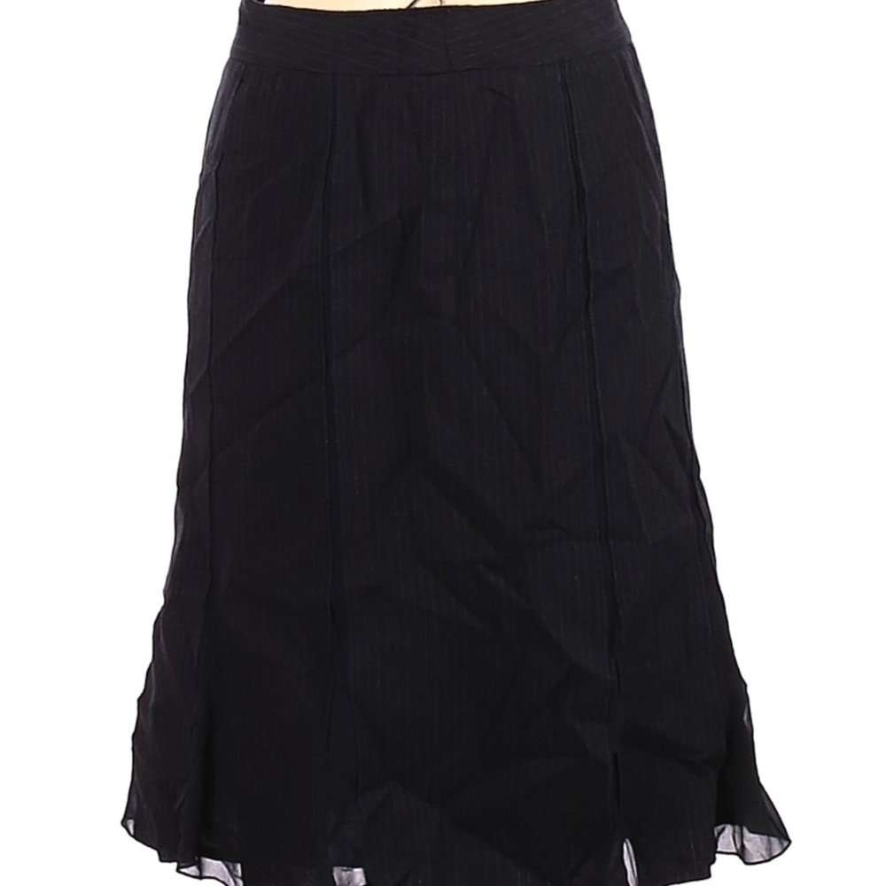 Gerard Darel Black Wool Midi Length Skirt sz 6 EUC